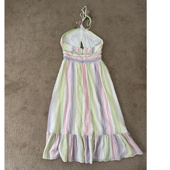 Majorelle Electra Pastel Halter Style Midi Dress Small - Picture 3 of 5